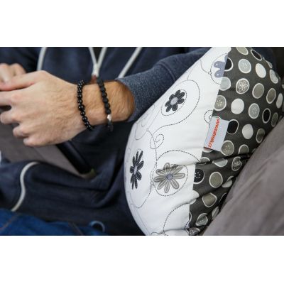 Tulící polštář LOUKA ŠEDÁ XXL, 100% bavlna obrázek 1561