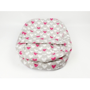 Náhradní potah na pelíšek pro miminko Srdce růžové