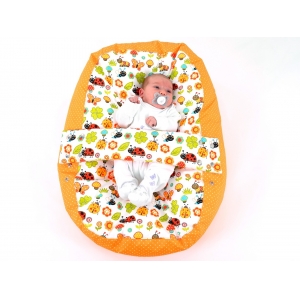 Pelíšek pro miminko, relaxační polštář BERUŠKA oranžová, AKCE 