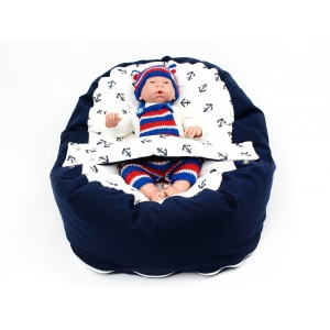 Pelíšek pro miminka, kojenecký relaxační polštář KOTVY
