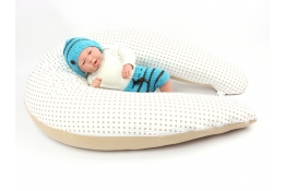 Kojicí polštář Maxi PUNTÍK BÉŽOVÝ colormix 205cm