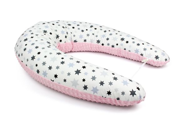 Těhotenský a kojicí polštář Maxi STAR RŮŽOVÝ colormix 205cm obrázek 1