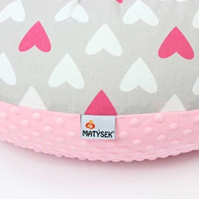 Těhotenský a kojicí polštář Maxi SRDCE RŮŽOVÉ minky colormix 205cm obrázek 1947