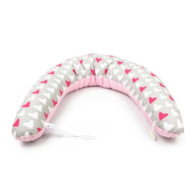 Těhotenský a kojicí polštář Maxi SRDCE RŮŽOVÉ minky colormix 205cm obrázek 2341