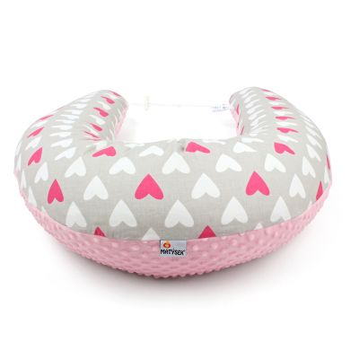 Těhotenský a kojicí polštář Maxi SRDCE RŮŽOVÉ minky colormix 205cm obrázek 2342